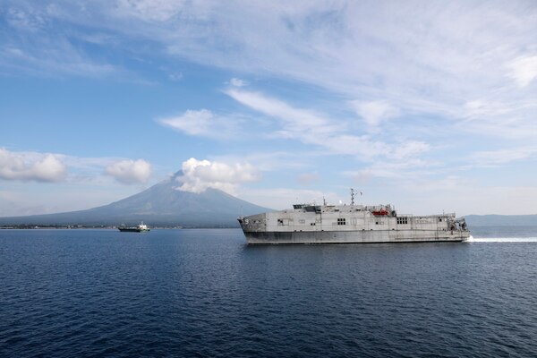 USNS City of Bismarck (T-EPF 9) arrives in Legazpi, Philippines for  Pacific Partnership 24-2.