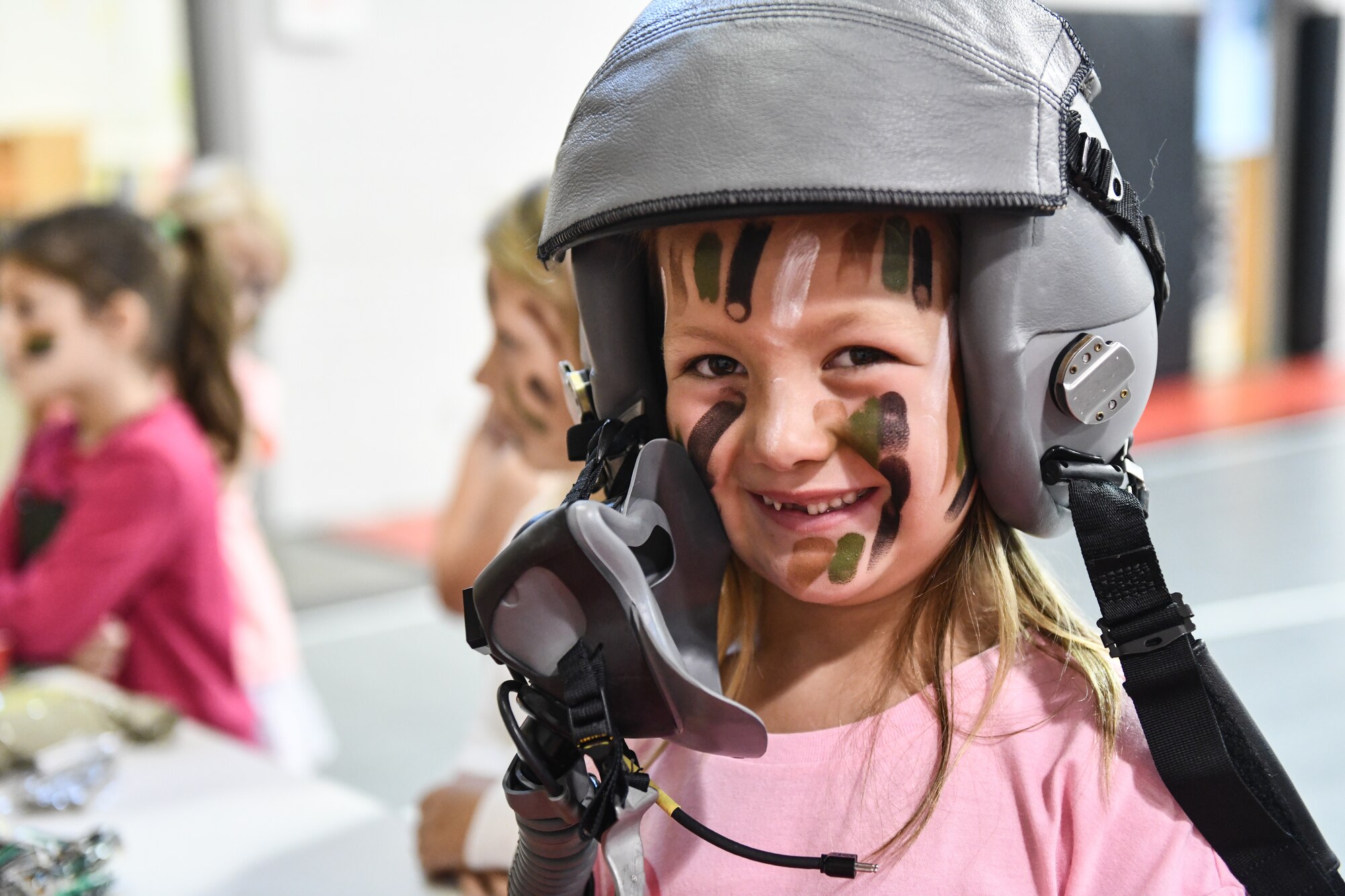 girl in a flight helmet