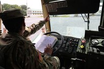 U.S. Soldiers with the 213th Regional Support Group, Pennsylvania National Guard train on the proper care, maintenance and hazards of driving and operating Light Medium Tactical Vehicles, or LMTVs, during an exercise at Fort Indiantown Gap,  Pennsylvania, July 23, 2024.