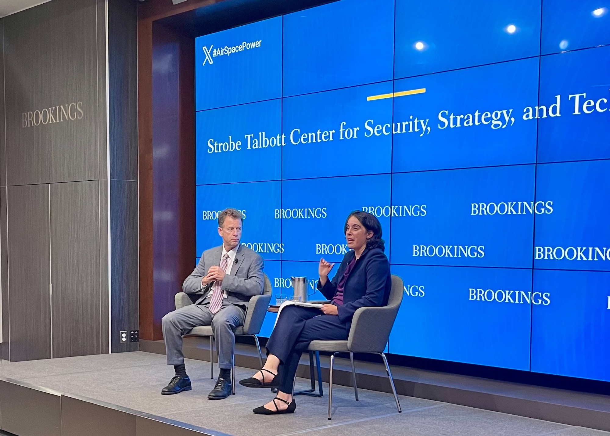 Under Secretary of the Air Force Melissa Dalton speaks during a fireside chat at Brookings Institution in Washington, D.C., July 29, 2024. During her appearance, she reasserted the Air Force and Space Force’s priorities, including the need to modernize and move “holistically” in reshaping the services to meet global challenges. (Courtesy photo).