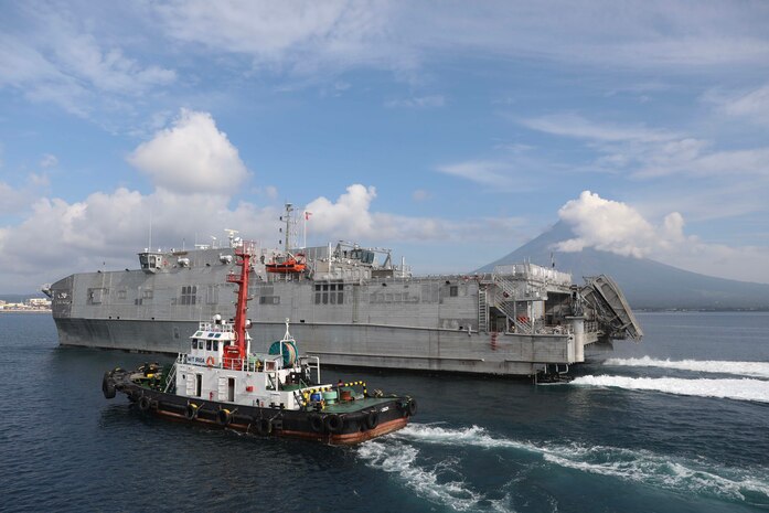 LEGAZPI, Philippines (July 30, 2024) – The expeditionary fast transport ship USNS City of Bismarck (T-EPF 9) sails into the Port of Legazpi in preparation for the start of Pacific Partnership 24-2 in the Philippines July 30, 2024. Now in its 20th iteration, Pacific Partnership series is the largest annual multinational humanitarian assistance and disaster relief preparedness mission conducted in the Indo-Pacific. Pacific Partnership works collaboratively with host and partner nations to enhance regional interoperability and disaster response capabilities, increase security and stability in the region, and foster new and enduring friendships in the Indo-Pacific. (U.S. Navy photo by Mass Communication Specialist 1st Class Ryan D. McLearnon/Released)