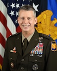 Chief of the National Guard Bureau U.S. Army Gen. Daniel R. Hokanson, poses for his official portrait in the Army portrait studio at the Pentagon in Arlington, Va, Aug. 03, 2020.