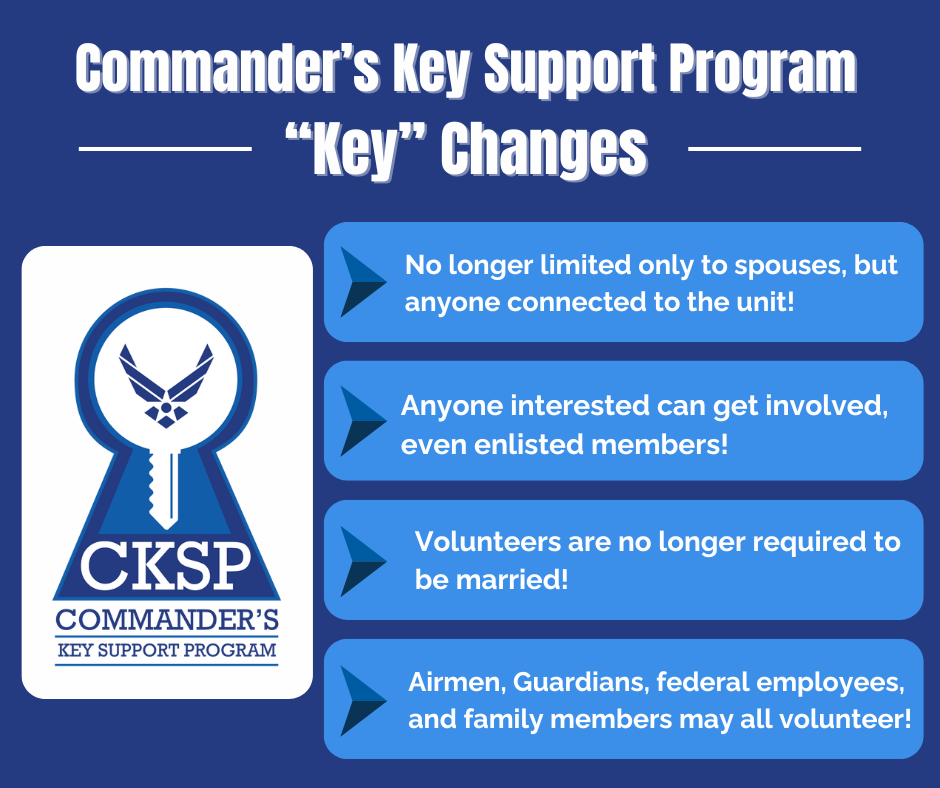 A graphic of the Commander's Key Support Program 
