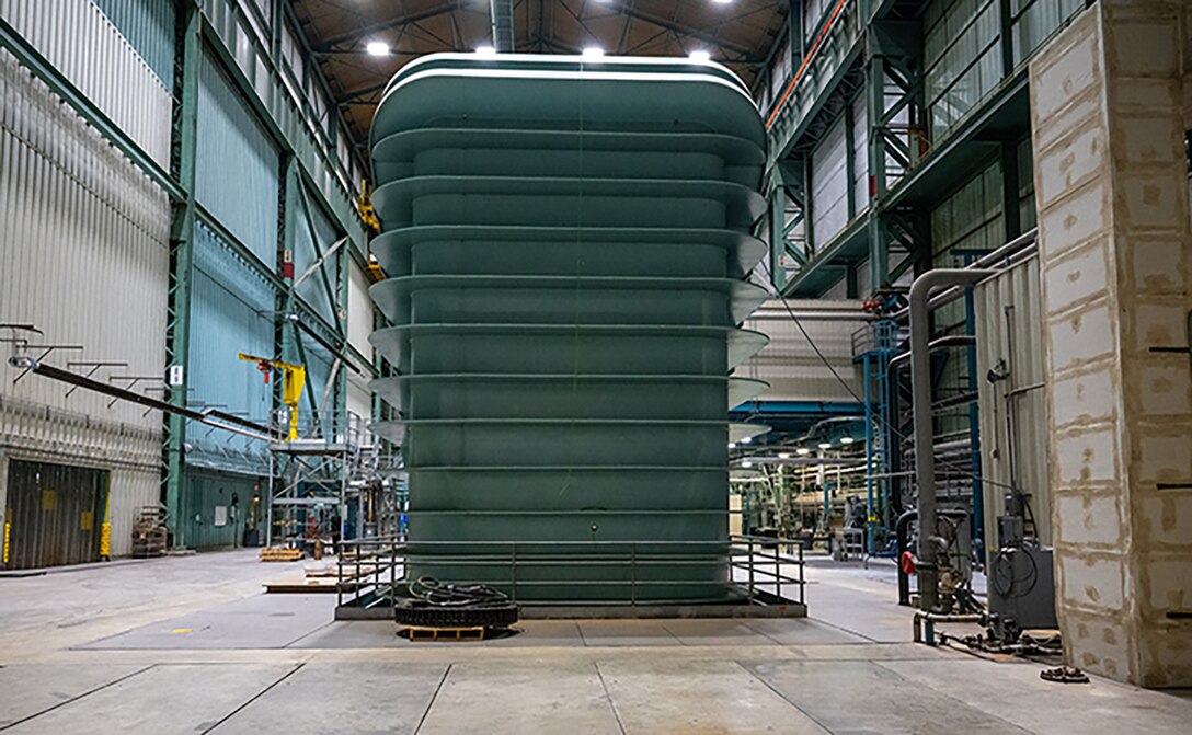 Matt Brantz, the Site Director for Naval Surface Warfare Center, Carderock Division’s Memphis Detachment, leads a tour of the command’s Large Cavitation Channel in Memphis, Tenn., on July 25, 2024.