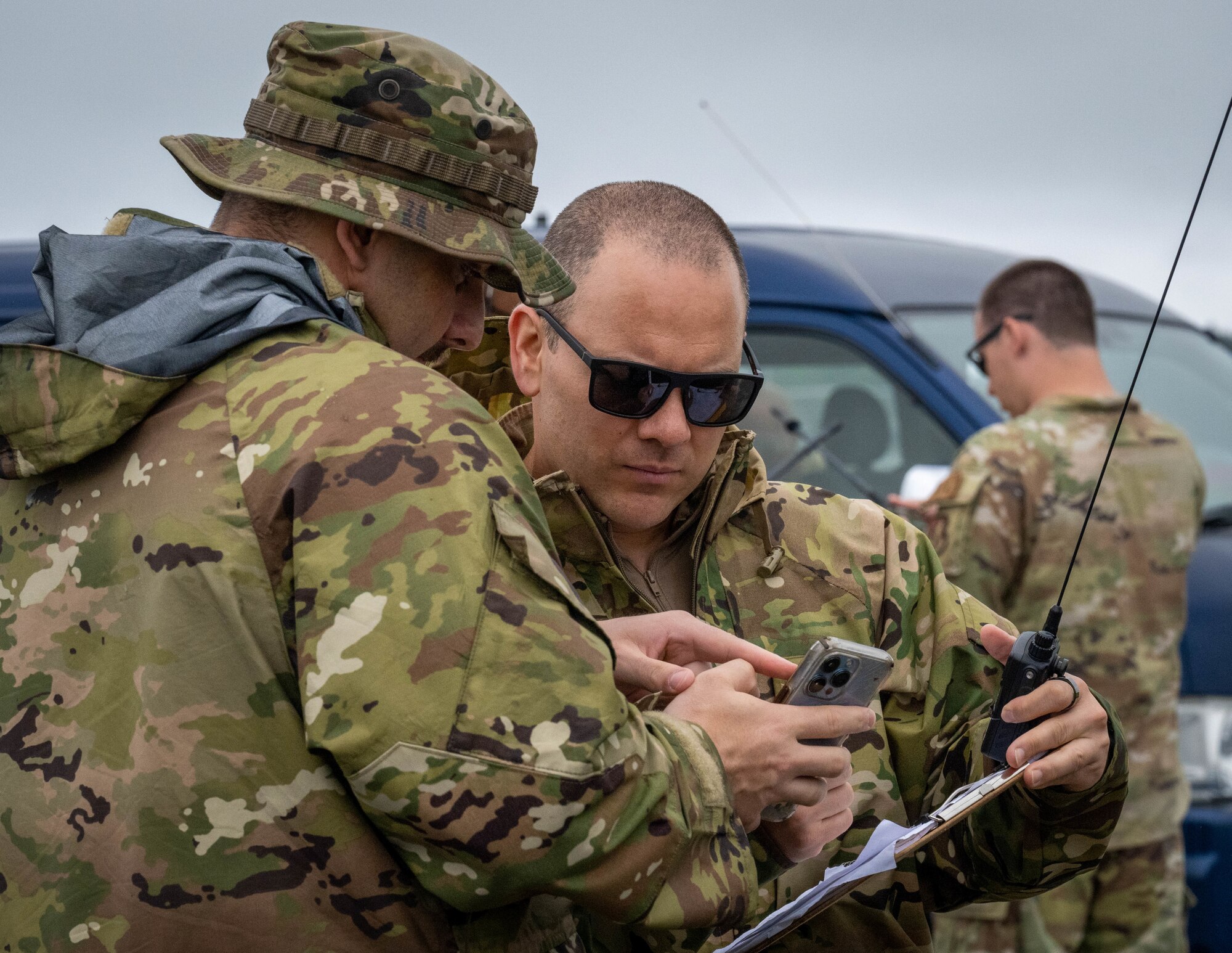 U.S. Air Force Tech. Sgt. Markanthony Diaz Jr., 374th Operations Support Squadron lead landing zone instructor, oversees operations during the first ever Landing Zone Safety Officer (LZSO) course at Misawa Air Base, Japan, July 26, 2024.