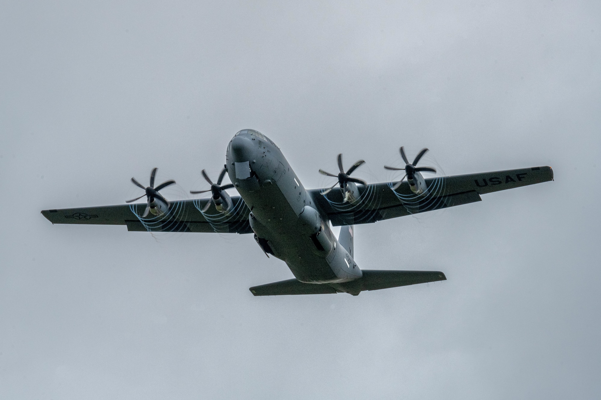 A C-130 Hercules lands during the Landing Zone Safety Officer (LZSO) course at Misawa Air Base, Japan, July 26, 2024.