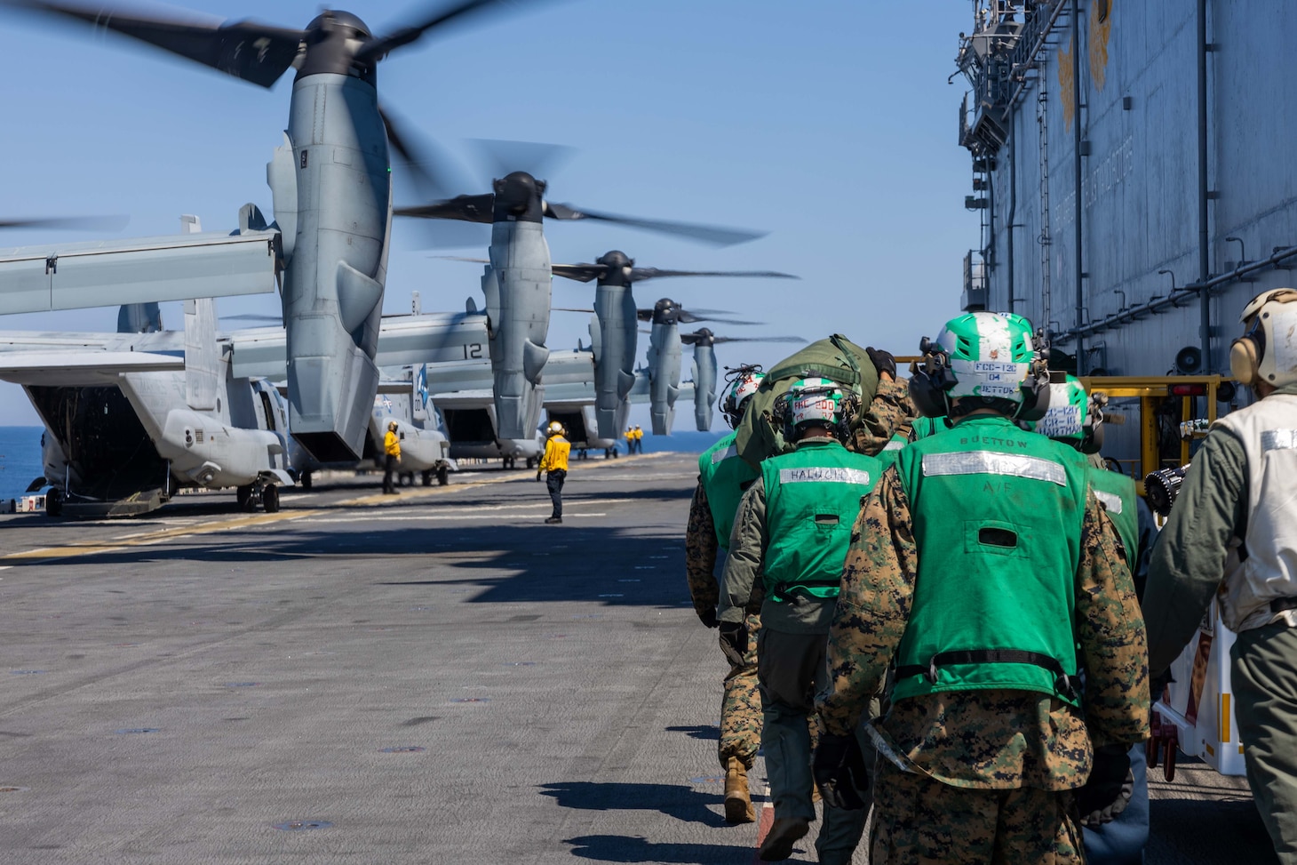 Sailors and Marines assigned to the Wasp (WSP) Amphibious Ready Group (ARG)-24th Marine Expeditionary Unit (MEU) Special Operations Capable (SOC) began deployment operations in the Atlantic, June 1.