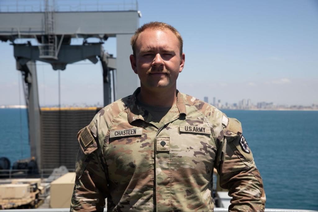 U.S. Army Watercraft Operator Supporting JLOTS Humanitarian Aid
