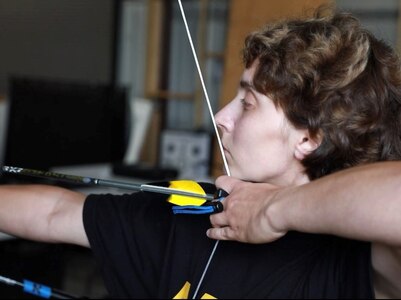 1st LT. Hannah Wright in archery competition at the 2024 Army Trials