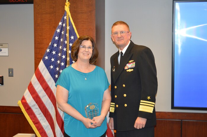 Strategic Systems Programs (SSP) awarded the recipients of the 2023 SSP Director’s Awards and 2023 Fleet Ballistic Missile (FBM) Lifetime Achievement Awards at the biannual Steering Task Group Meeting, 22 May. Vice Adm. Johnny Wolfe Jr., director Strategic Systems Programs, presented Ms. Annemarie Fitzgerald, General Dynamics – Mission Systems, with the FBM Lifetime Achievement Award. The FBM Lifetime Achievement Award recognizes SSP’s industry partners who demonstrate an unparalleled degree of professionalism and excellence. To date, 113 people have received the award, including this year’s recipients. The FBM Lifetime Achievement Award is sponsored by SSP Historical, Educational and Recognition Organization (HERO), an all-volunteer 501(c) (3) Non-Profit Organization which works to promote awareness and appreciation of the partnership between government and private industry in the development and maintenance of the Navy’s FBM program. (U.S. Navy photo by Joseph Ross/Released)