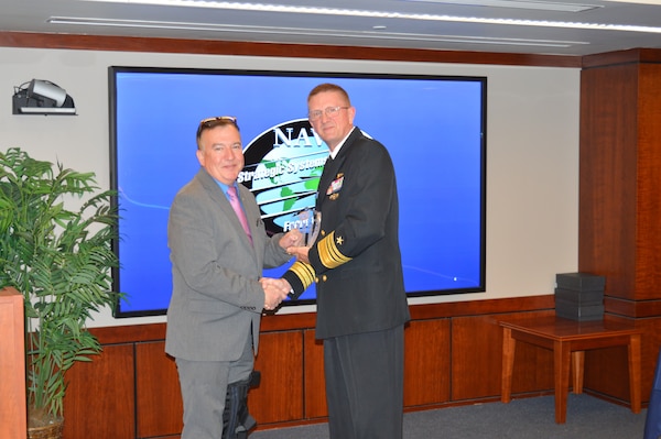 Strategic Systems Programs (SSP) awarded the recipients of the 2023 SSP Director’s Awards and 2023 Fleet Ballistic Missile (FBM) Lifetime Achievement Awards at the biannual Steering Task Group Meeting, 22 May. Vice Adm. Johnny Wolfe Jr., director Strategic Systems Programs, presented Mr. John Welsh, SSP Strategic Weapons System (SWS) Operations, Evaluations, and Training Chief Engineer, with the Director’s Award. The Director’s Awards are presented annually with the purpose of recognizing the personal contributions of the SSP government team. To date, only 46 people have received the Director’s Award, including this year’s recipients. (U.S. Navy photo by Joseph Ross/Released)