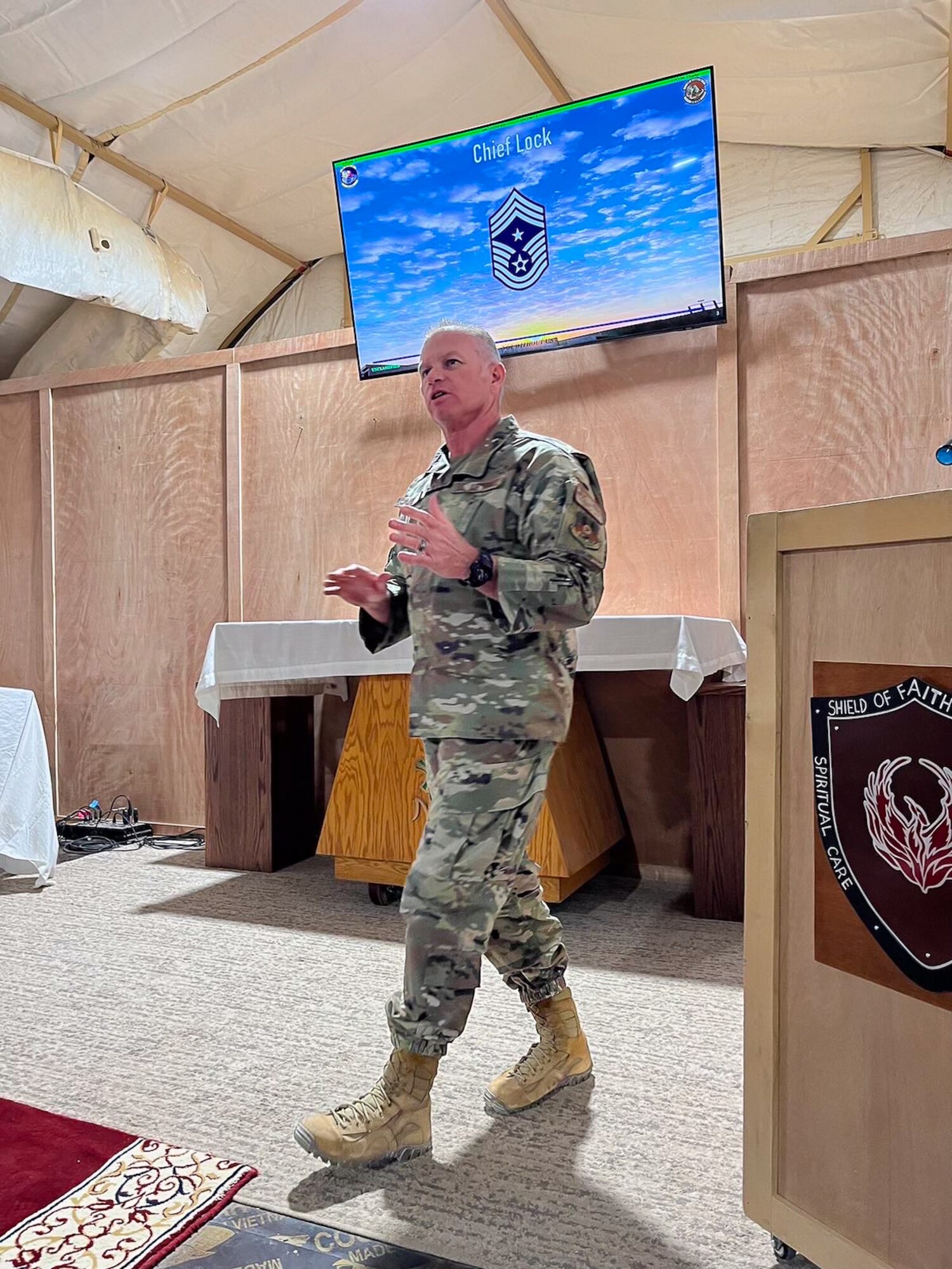 In a historic first for the Air Force, Chief Master Sgt. James Lock recently completed his deployment to the Middle East, marking a significant milestone as the first Air National Guard Command Chief to serve in such a capacity.