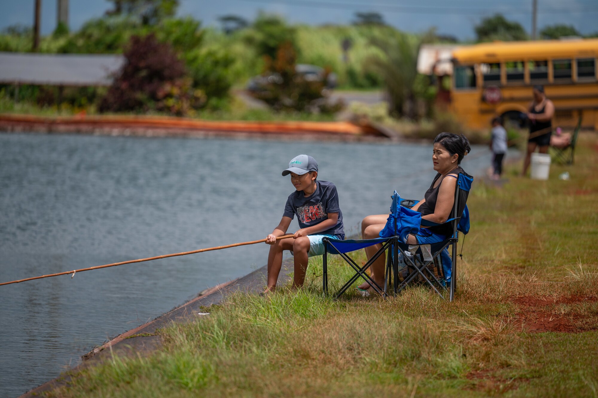 Family Fishing at the annual keiki fishing day.