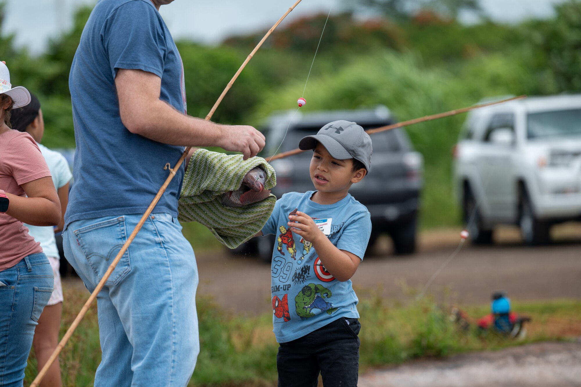 Family Fishing at the annual keiki fishing day.