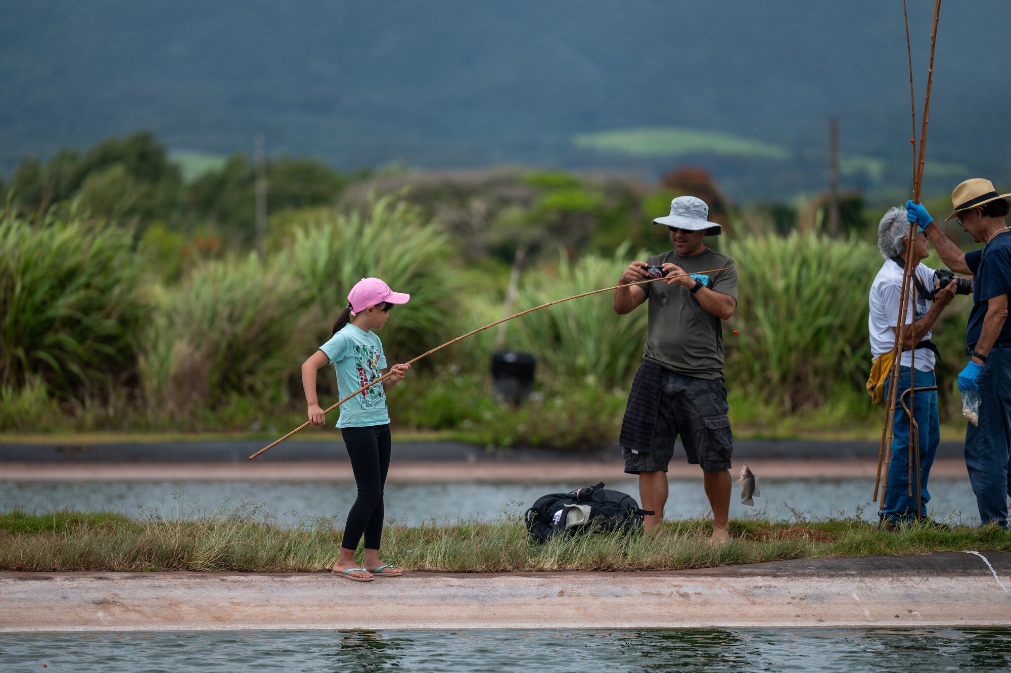 Family Fishing at the annual keiki fishing day.