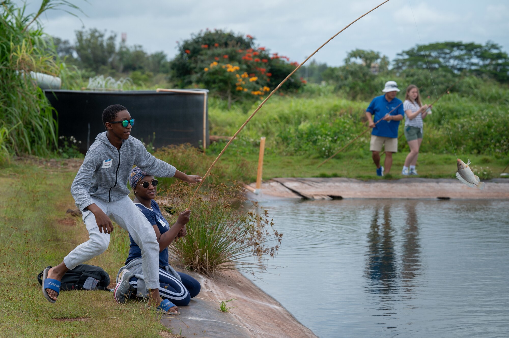 Family Fishing at the annual keiki fishing day.