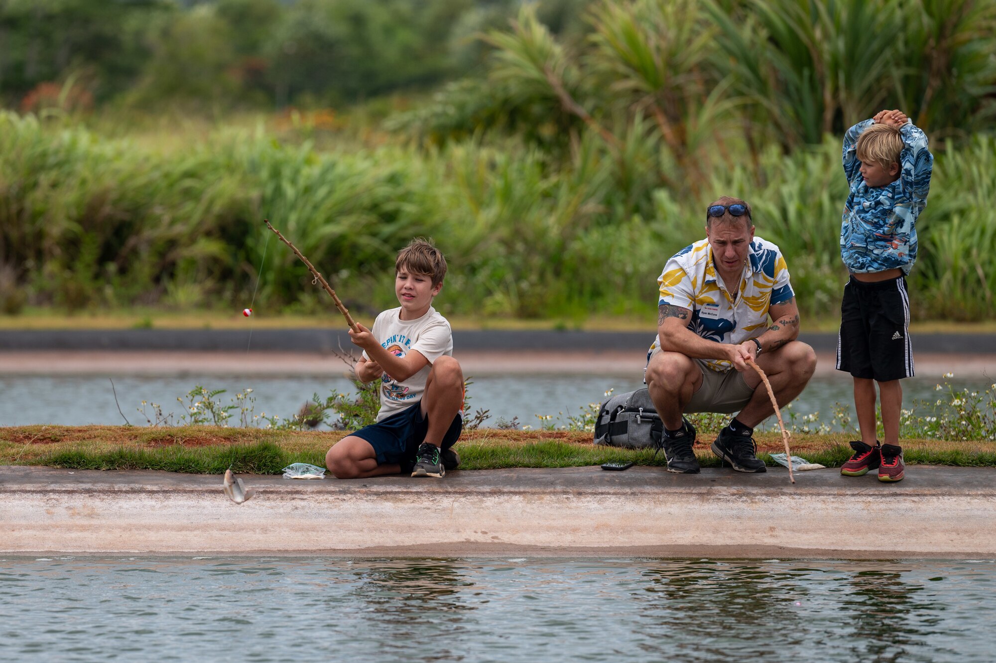Family Fishing at the annual keiki fishing day.
