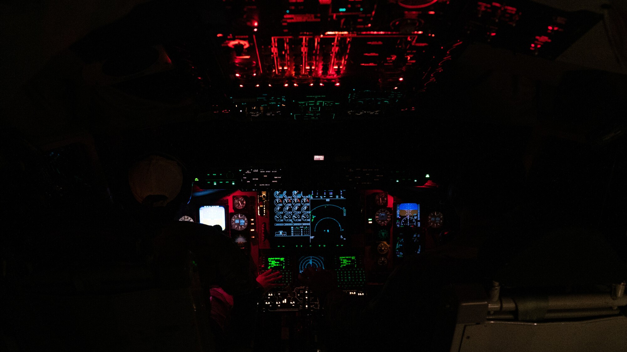 U.S. Air Force Pilots from the 909th Air Refuling Squadron fly back to Kadena Air Base, Japan, after a routine bomber task force mission over the South China Sea May 31, 2024. These missions enhance the U.S. Air Force, joint and multilateral readiness to respond to any potential crisis or challenge in the Indo-Pacific. (U.S. Air Force photo by Senior Airman Cedrique Oldaker)