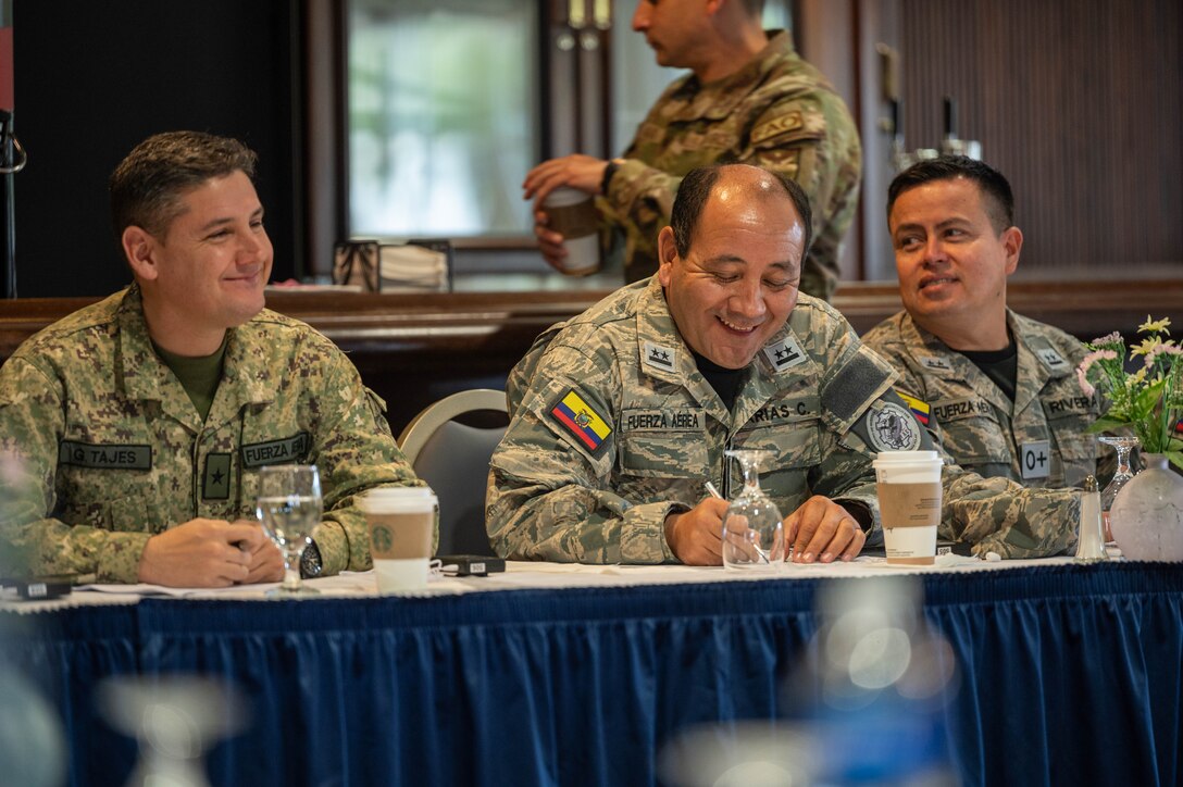 Members of the Ecuador and Uruguay armed forces visited Vandenberg Space Force Base for a space familiarization tour 21-23 May. During the visit, participants received briefings on U.S. Space Forces - Space, the Combined Space Operations Center, Space Domain Awareness, and Space-Track.org. Additionally, participants received a tour of the installation including two launch sites and the installation museum. By hosting countries who are new to Space Domain Awareness, the U.S. can share best practices and encourage norms of behavior in space. (U.S. Space Force photo by David Dozoretz)