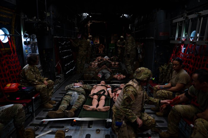 Aeromedical Evacuation members conduct TCCC.