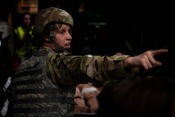 Airman gives command.