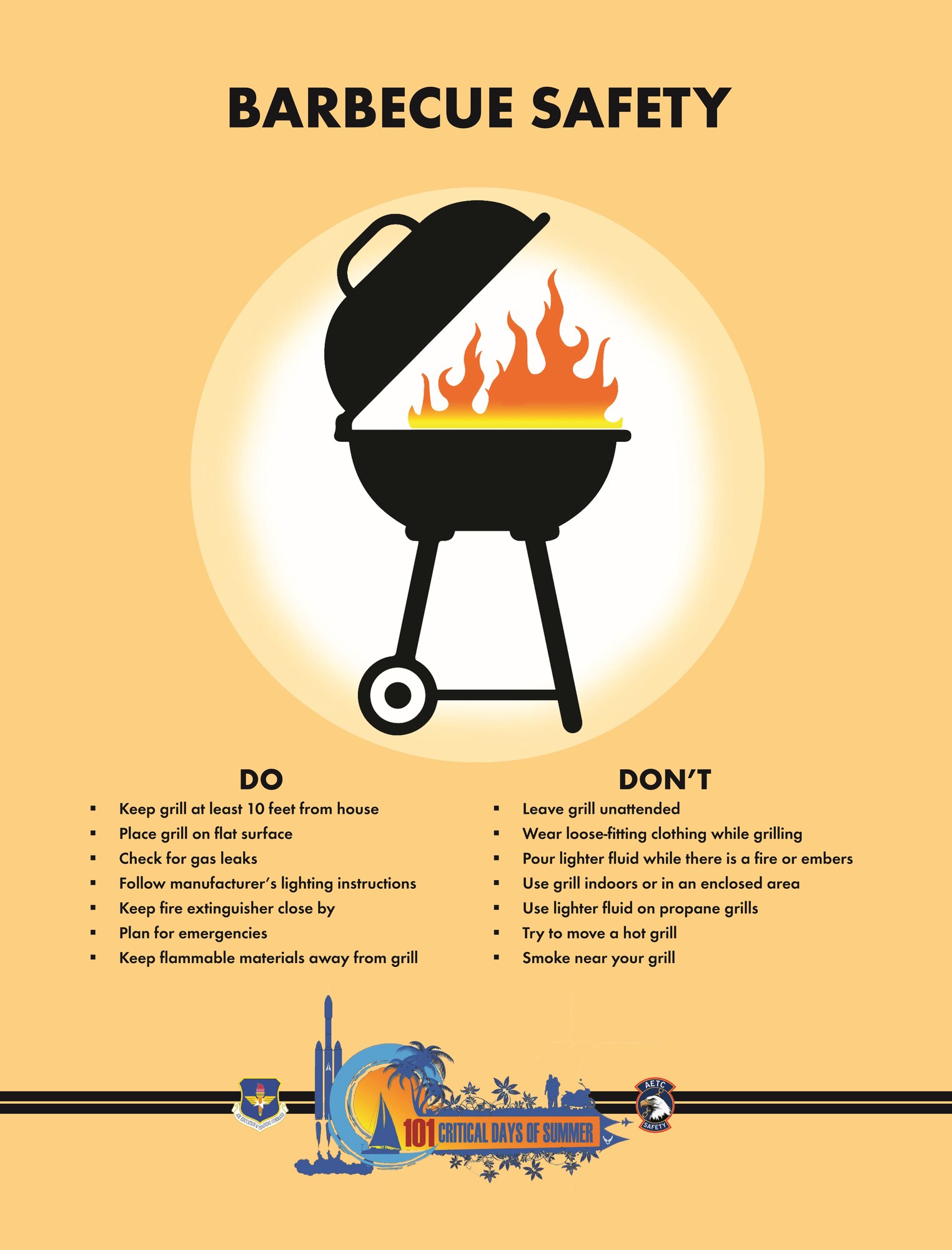 The 101 Critical Days of Summer kicked off Memorial Day weekend (May 25) and will run through Labor Day (Sept. 2). These safety flyers cover high-risk activities during the campaign period to display in units, forward through e-mail, post on social media, etc., to promote mishap prevention.