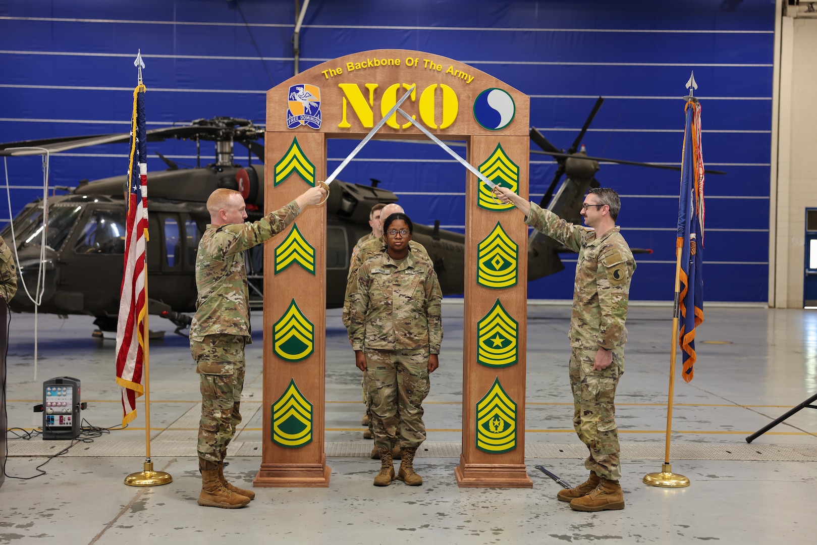 NCO induction ceremony held for 14 new aviation battalion NCOs