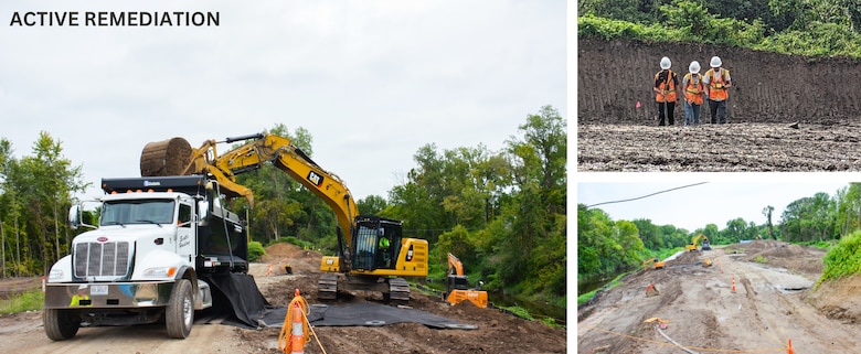 Contractors working with FUSRAP meticulously excavated 26,919 cubic yards of soil with 7,416 cy being contaminated soil. The contaminated soil was sent out of state via railcars to licensed disposal facilities