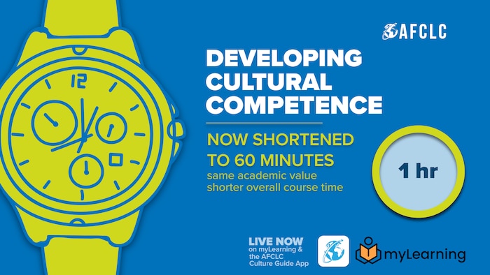 Developing Cultural Competence Course now shortened to 60 minutes.