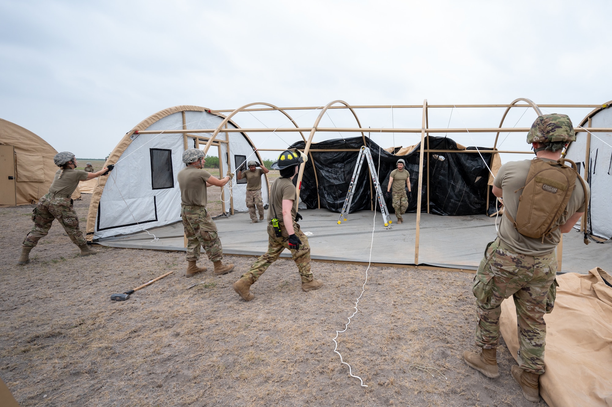 The 47th Flying Training Wing conducted Operation Titan Haymaker, a large-scale exercise, May 23, 2024, to familiarize first-term enlisted Airmen and Company Grade Officers on what to expect in an austere deployed environment. The exercise employed Agile Combat Employment (ACE) elements into the objectives.