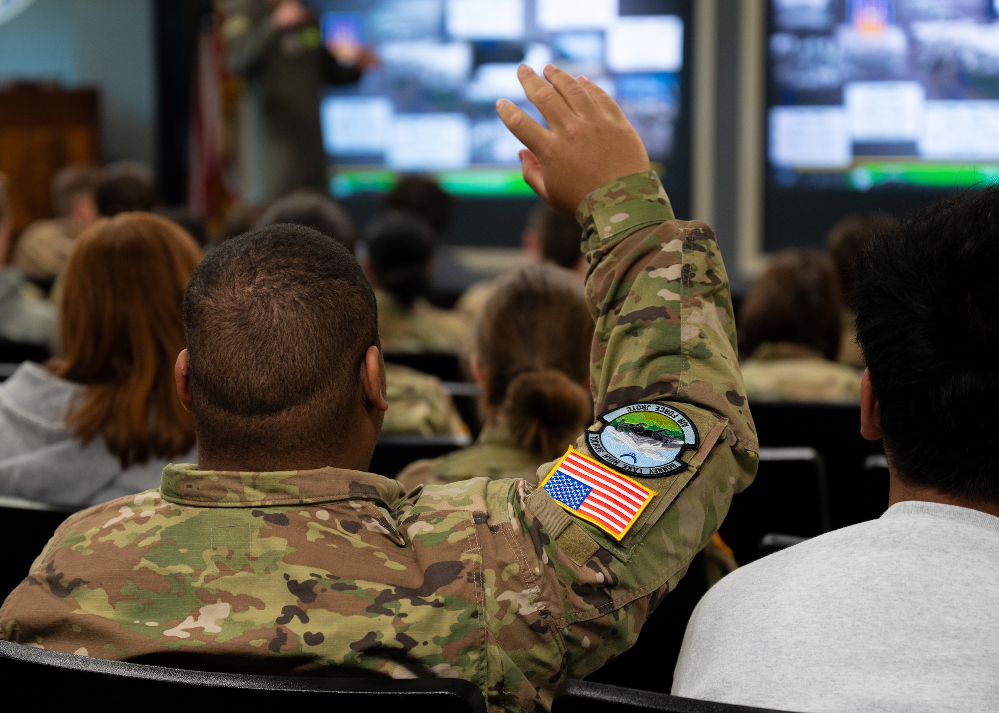 Bonney Lake High School Junior ROTC students toured a C-17 Globemaster III and met Airmen with the 62d Airlift Wing and 627th Security Forces Squadron at Joint Base Lewis-McChord, Washington, June 4, 2024.