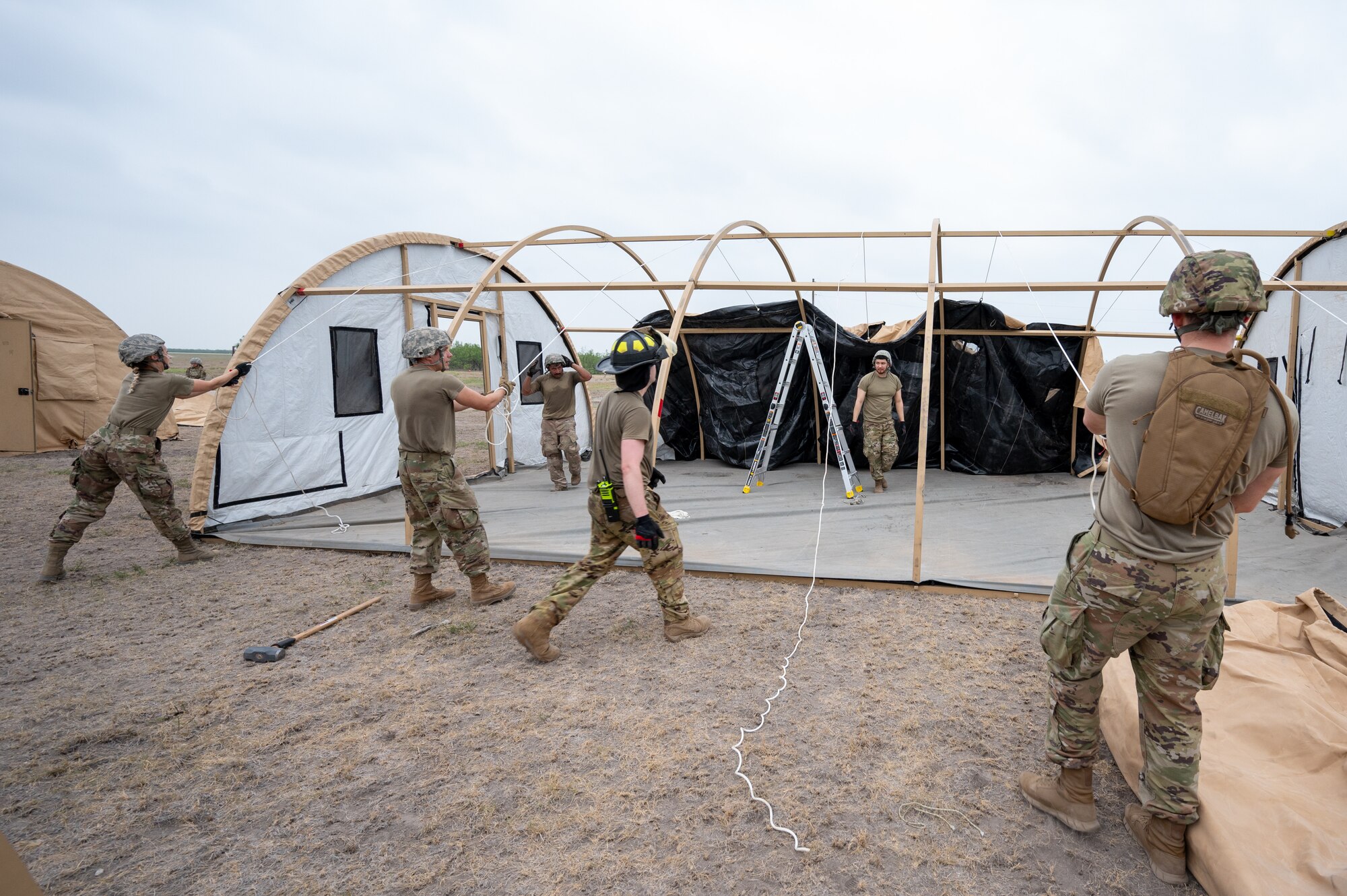 The 47th Flying Training Wing conducted Operation Titan Haymaker, a large-scale exercise, May 23, 2024, to familiarize first-term enlisted Airmen and Company Grade Officers on what to expect in an austere deployed environment. The exercise employed Agile Combat Employment (ACE) elements into the objectives.