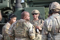 Members of the Tennessee National Guard's 1-181st Field Artillery Regiment, headquartered in Chattanooga, plan for a fire mission June 3, 2024, while at Koren Training Ground in Bulgaria. The Tennessee National Guard is in Bulgaria participating at Thracian Warrior 24, a multinational, combat arms exercise showcasing capabilities of participating countries' armed forces.