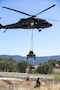 Sling load helicopter training at Combat Support Training Exercise