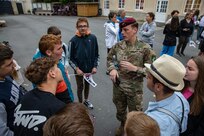 Paratroopers visit students in France during D-Day anniversary events