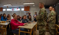Paratroopers visit students in France during D-Day anniversary events