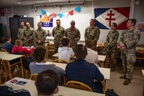 Paratroopers visit students in France during D-Day anniversary events