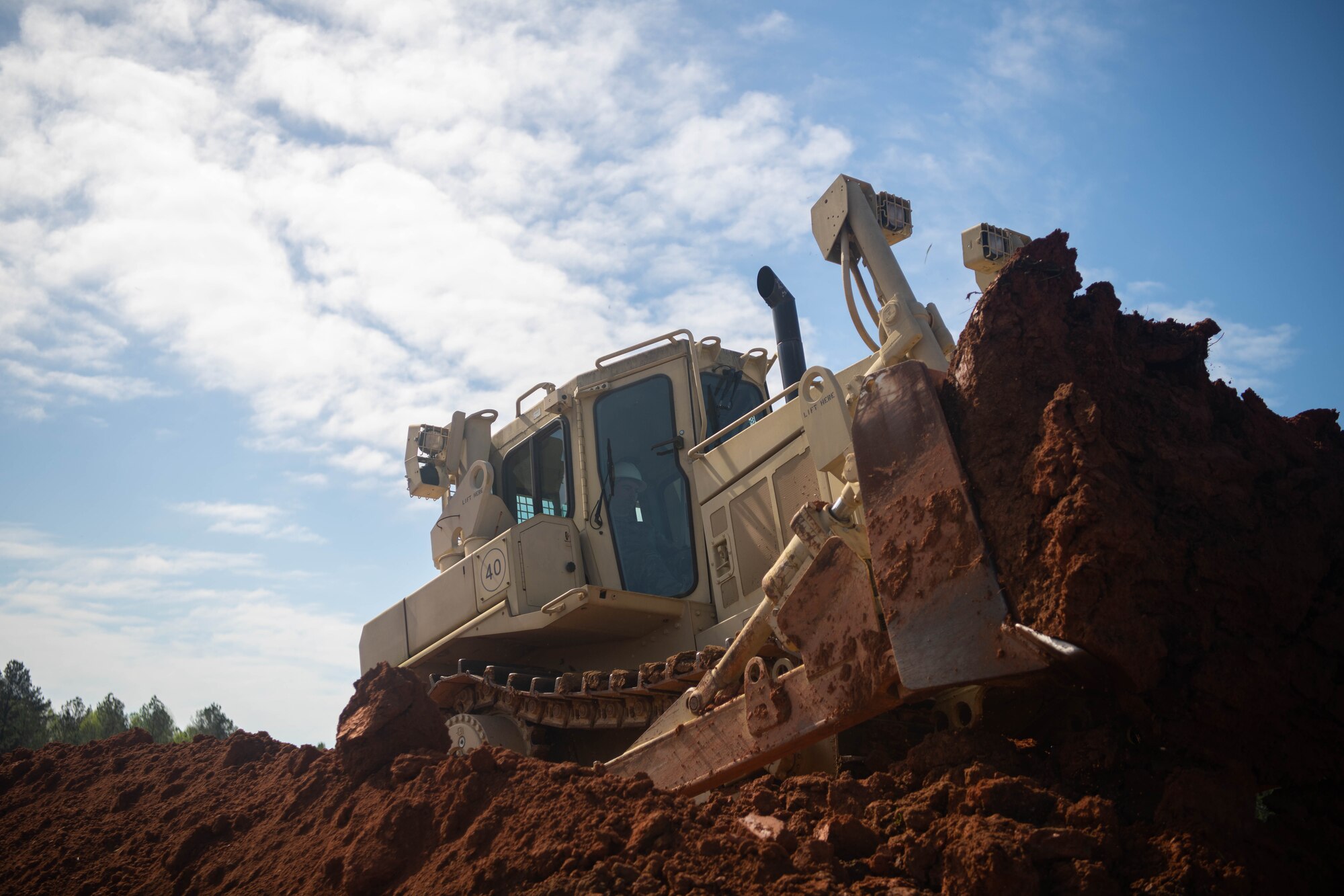 D7 bulldozer moving dirt