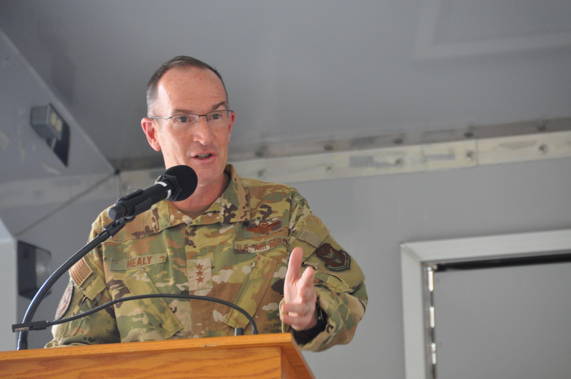a man speaks to an audience