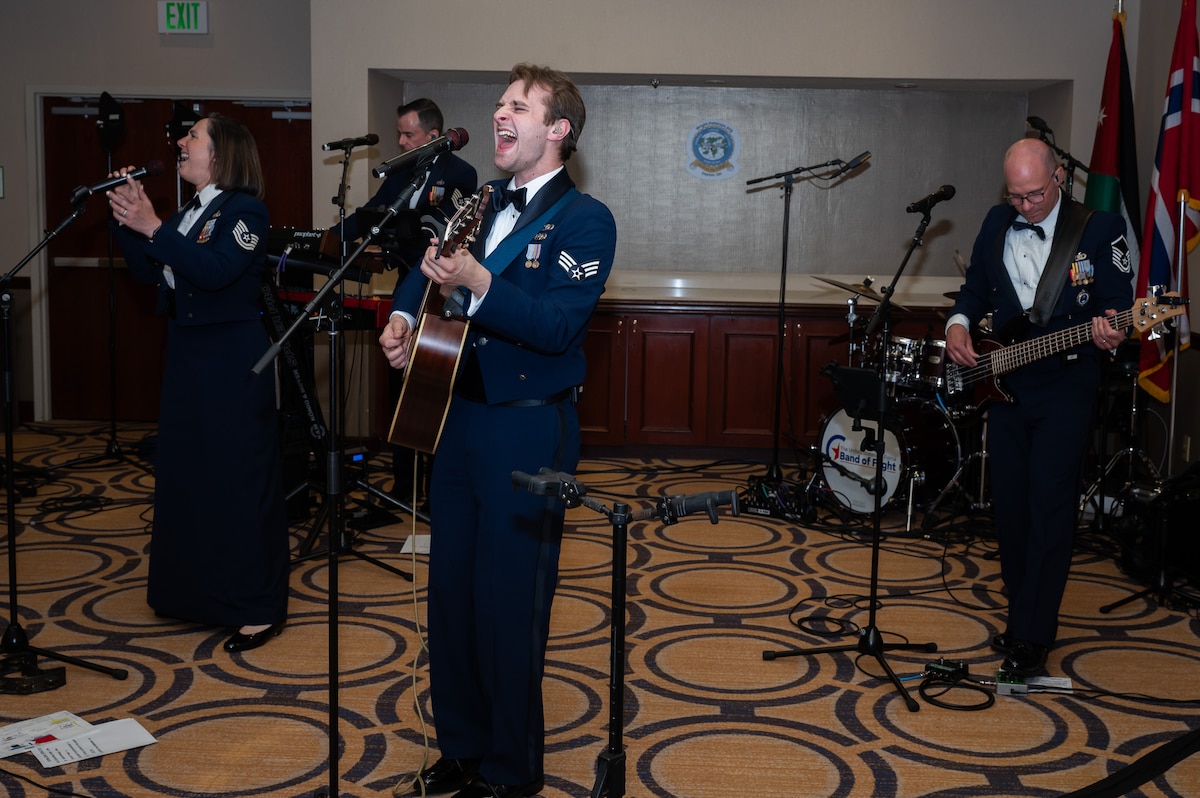 Band members perform during AFSCAL FLO reception