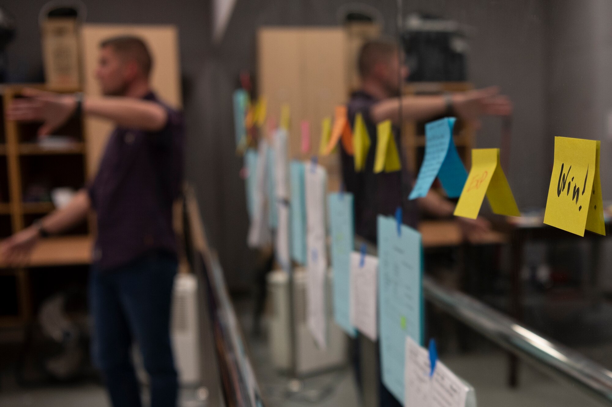 U.S. Air Force Tech. Sgt. Matthew Connelly, 51st Fighter Wing innovation officer, walks Airmen through the process of making a work flow chart during the inaugural Green Belt course on May 28, 2024, at Osan Air Base, Republic of Korea. Green Belt is the education piece to innovation, enabling Airmen to find the root causes of issues and giving them tools for structured problem-solving. (U.S. Air Force photo by Staff Sgt. Ashley N. Mikaio)