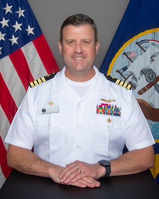 Official portrait of Capt. Mike Stephen, commanding officer of Naval Station Guantanamo Bay., Cuba.