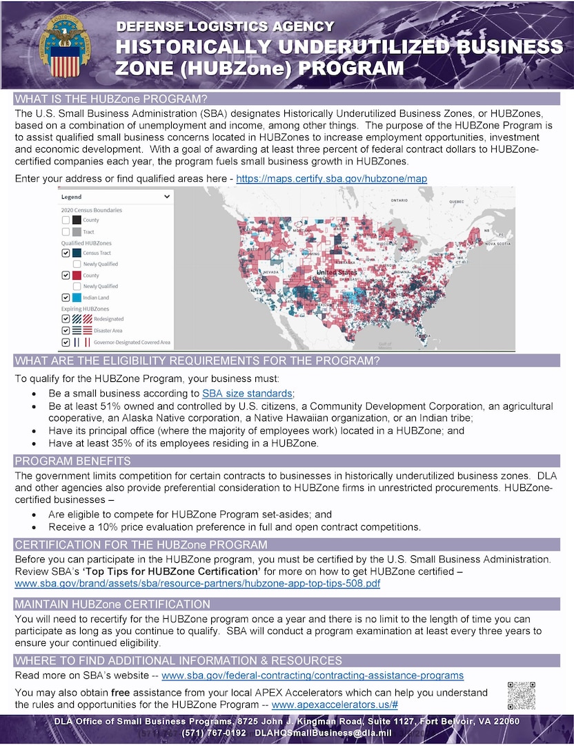 HUBZone Program flyer