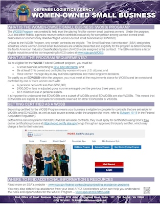 Women-Owned Small Business flyer