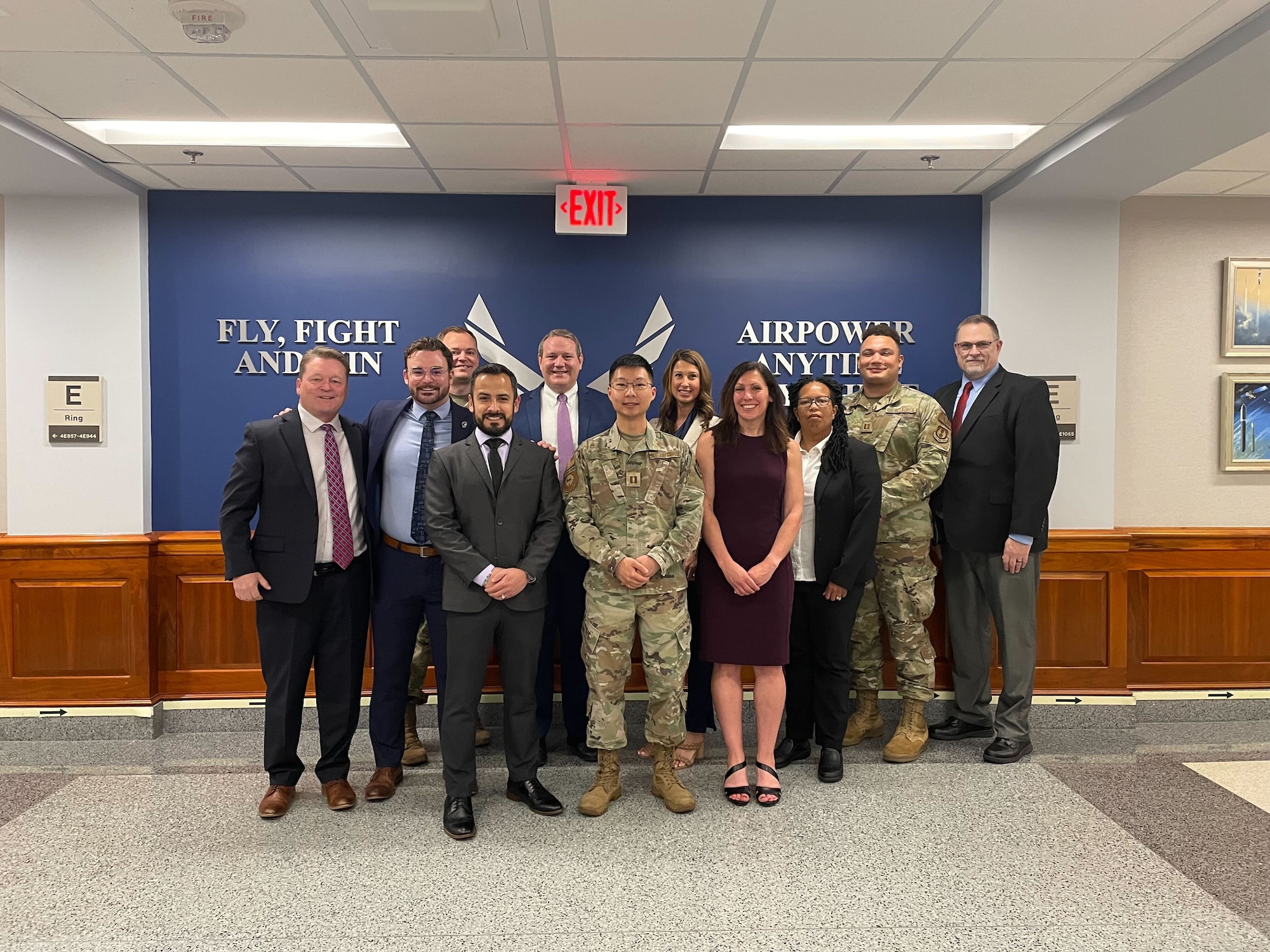 ATAC-16 team members pose for a photo with the Honorable Andrew Hunter, Assistant Secretary of the Air Force for Acquisition, Technology and Logistics. (Courtesy Photo)