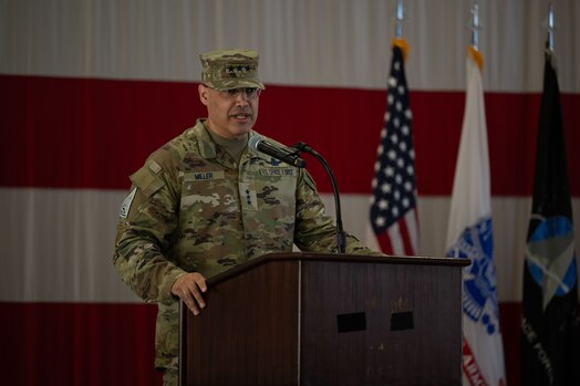  The official ceremony of the U.S. Army’s Joint Tactical Ground Station missile warning systems to the U.S. Space Force took place at Peterson Space Force Base, Colo., June 7.