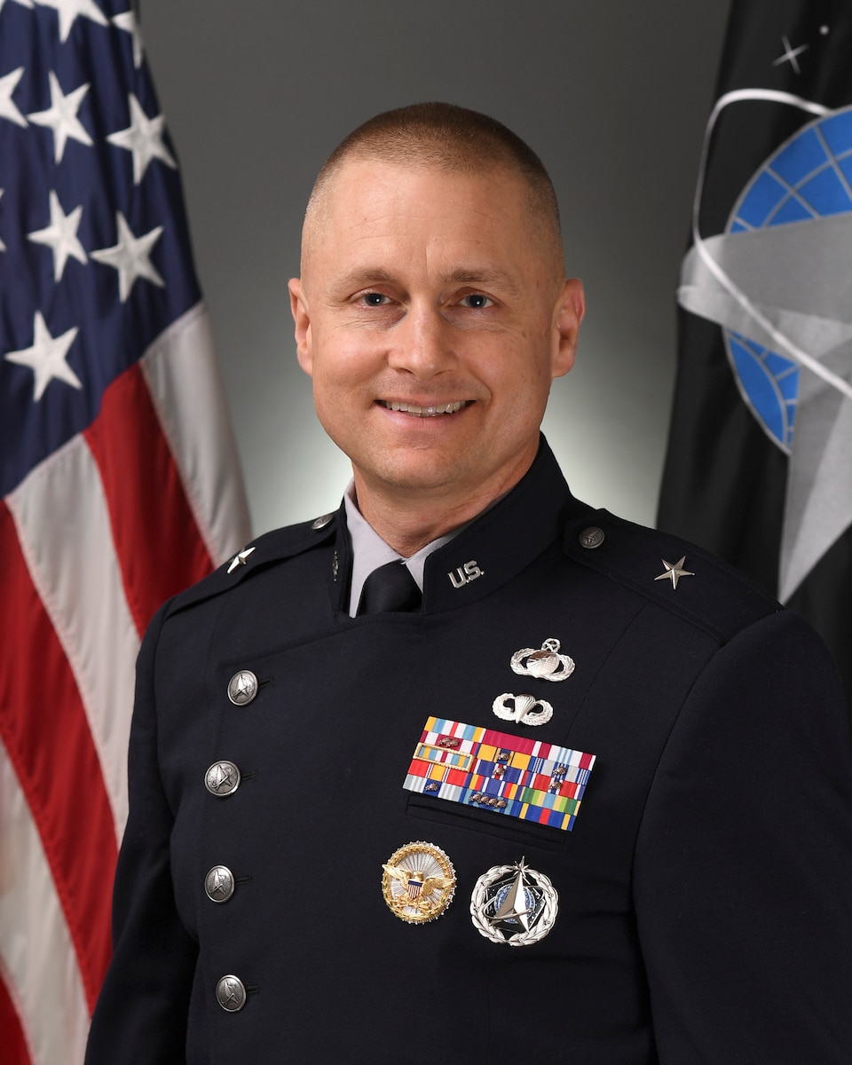 This is the official portrait of Brig. Gen. Brian Denaro. (U.S. Air Force photo by SSgt. Stuart Bright)