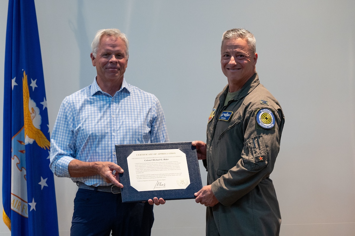 Col. Rider retirement ceremony > Nellis Air Force Base > News