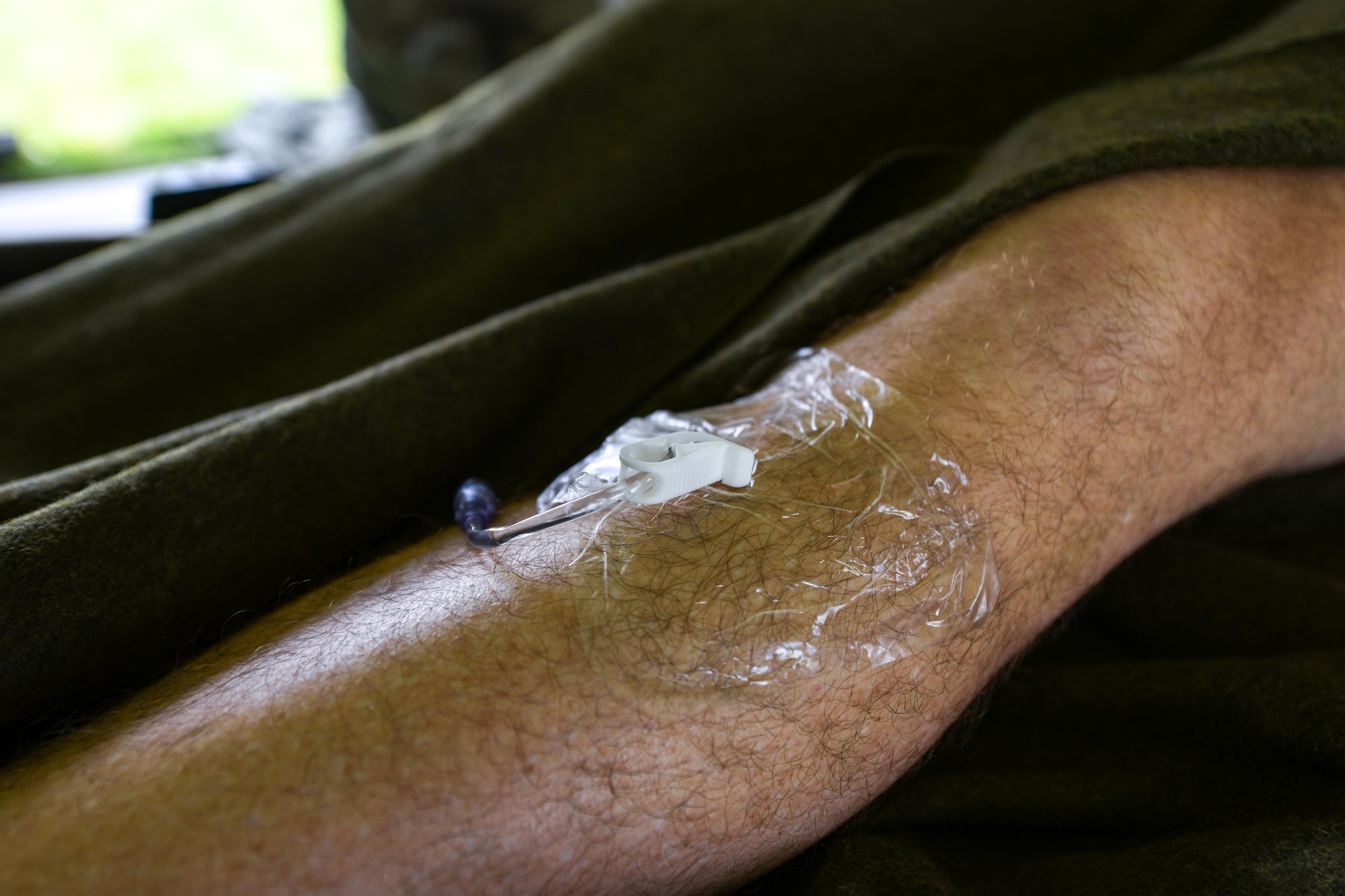 A detail shot of a simulated needle.