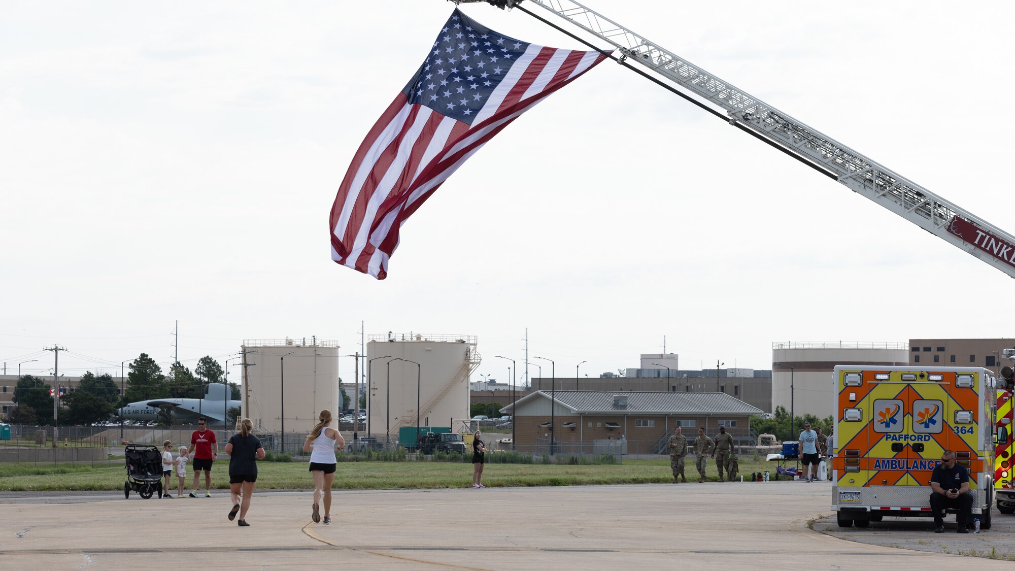flag on runway